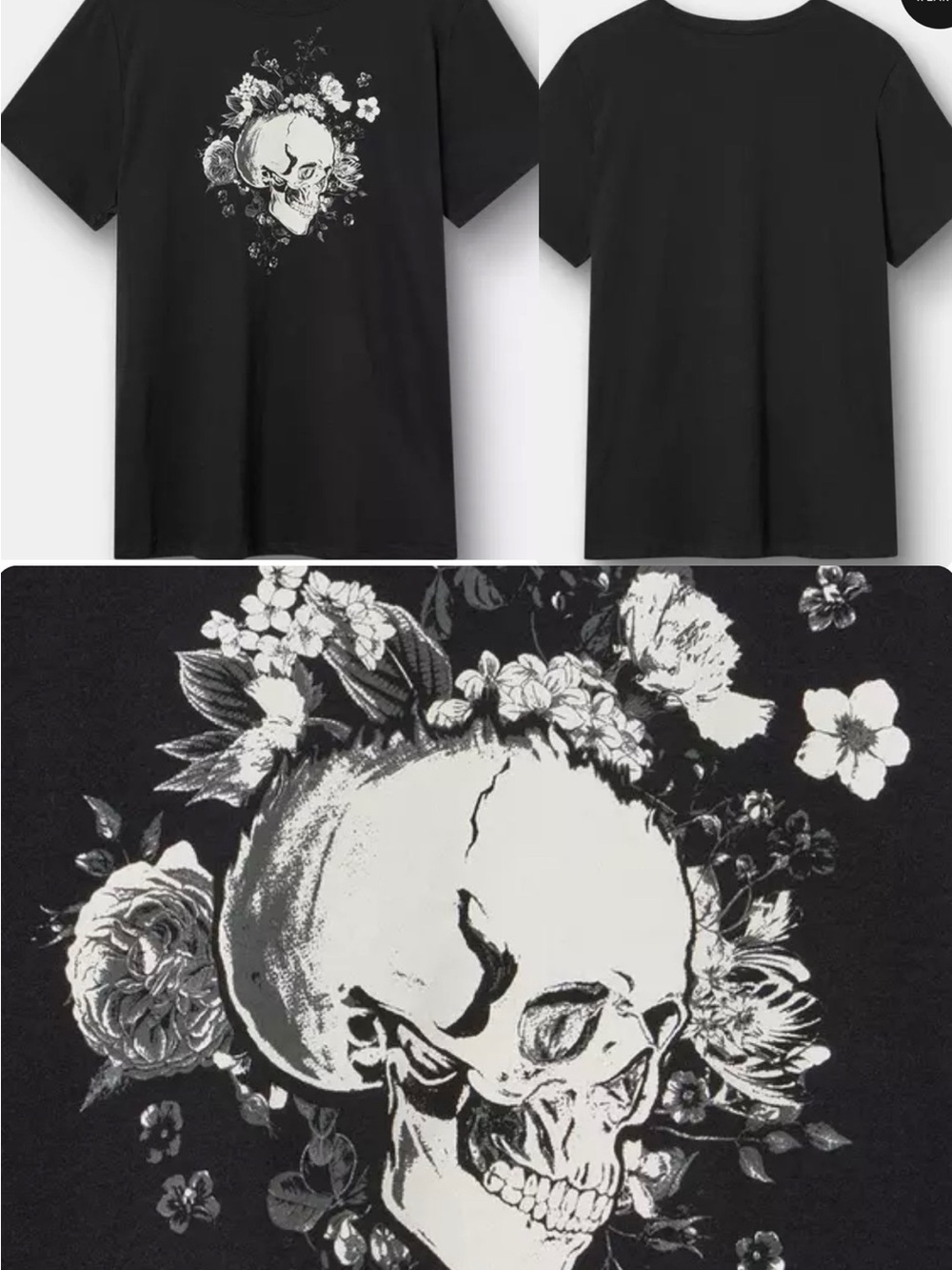 torrid•floral skull Classic Heritage Jersey Crew Tee